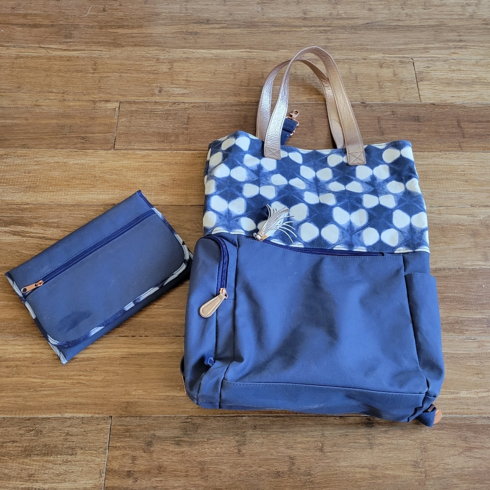CLOUD ISLAND Blue Diaper Bag Backpack